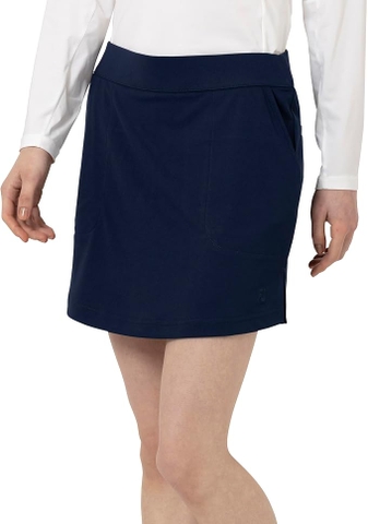 Chân Váy FootJoy Nữ Chính Hãng - Waist Elastic Solid Skirt - Màu Navy | JapanSport 34913 FJW-S25-P09