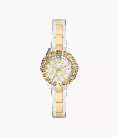 Đồng hồ Nữ Fossil Chính hãng - Stella 30mm Two-Tone Sang Trọng – Máy Quartz | JapanSport  ES5138