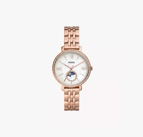Đồng hồ Fossil Chính hãng - Jacqueline Sun Moon Multifunction - 36mm - Nữ - Màu vàng hồng | JapanSport ES5165
