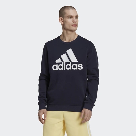 Áo Khoác Adidas Nam Chính Hãng - Essentials Big Logo Sweatshirt - Xanh | JapanSport HL2298