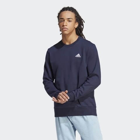 Áo Dài Tay Adidas Nam Chính Hãng - ESSENTIALS FRENCH TERRY EMBROIDERED SMALL - Navy | JapanSport IC9333