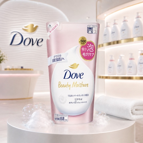 Túi Sữa Tắm Bọt Dove Beauty Moisture Glossy Refill 430g | JapanSport