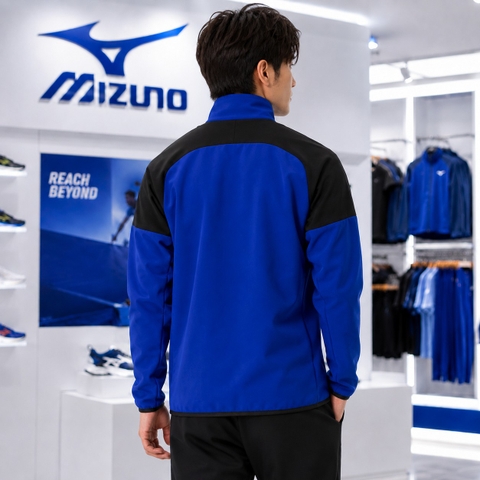 Áo Khoác Mizuno Chính Hãng - Mizuno Techshield - Màu Xanh | JapanSport 32MEB651-25