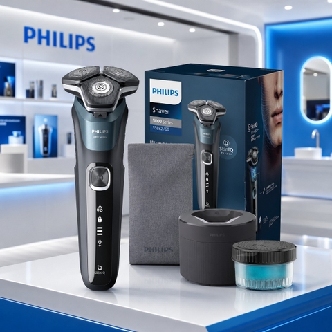 Máy cạo râu Philips Chính hãng -  5000 Series S5882/60  - Cạo sát, êm da - Màu đen  | JapanSport