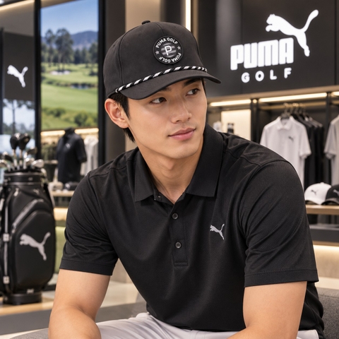 Mũ Puma Nam Chính Hãng -Pars & Stripes Rope Tech Golf Cap - Trắng | JapanSport 025241-04