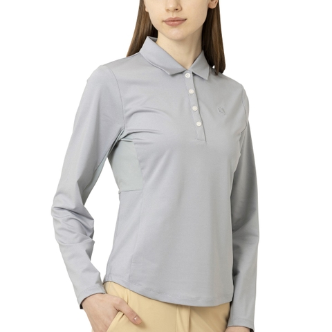 Áo Golf Polo FootJoy Nữ Chính Hãng - Side Mesh Sun Protection Long-Sleeve Shirt - Màu Xám | Japansport 34816-FJW-S25-S09