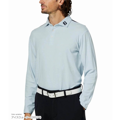 Áo Polo FOOTJOY Chính Hãng - Golf Wear Men's Long-Sleeve Shirt - Màu Xanh | JapanSport 38591-FJ-F25-S04