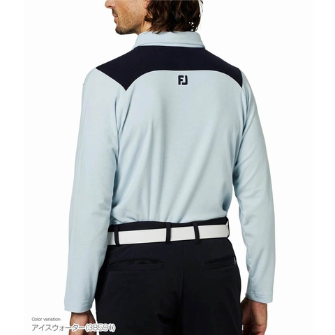 Áo Polo FOOTJOY Chính Hãng - Golf Wear Men's Long-Sleeve Shirt - Màu Xanh | JapanSport 38591-FJ-F25-S04