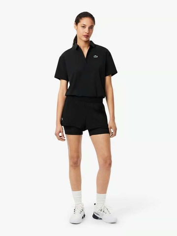 Quần Short Lacoste Chính hãng - Ultra Dry Lined Tennis Shorts - Màu Đen | JapanSport GF8598-51-C31