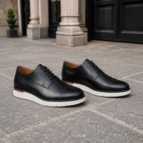 Giày Allen Edmonds Nam Chính Hãng - Caleb – Derby Hybrid Da Cao Cấp - Màu đen | JapanSport 7514