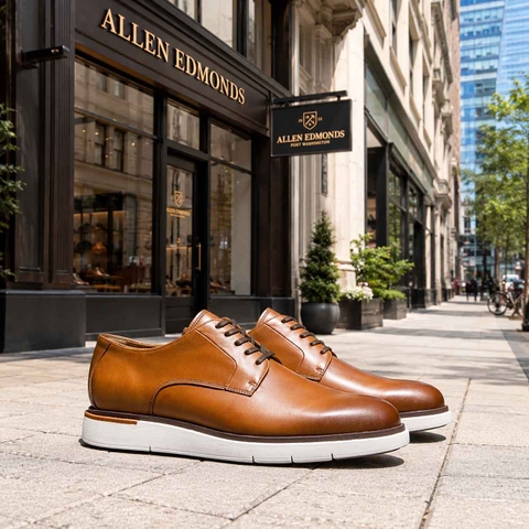 Giày Allen Edmonds Nam Chính Hãng - Carson - Giày Da Nam Hybrid Cao Cấp - Màu Nâu | JapanSport 6840