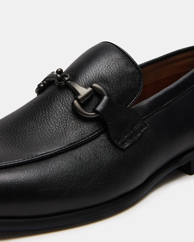 Giày Steve Madden Nam Chính Hãng - Jayshan Black Leather MEN'S SHOES - Đen | JapanSport