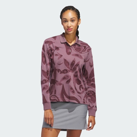 Áo Polo Nữ Adidas Chính Hãng - GO-TO Long Sleeve POLO - Màu hồng đất | Japansport IX8741