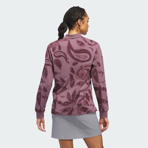 Áo Polo Nữ Adidas Chính Hãng - GO-TO Long Sleeve POLO - Màu hồng đất | Japansport IX8741