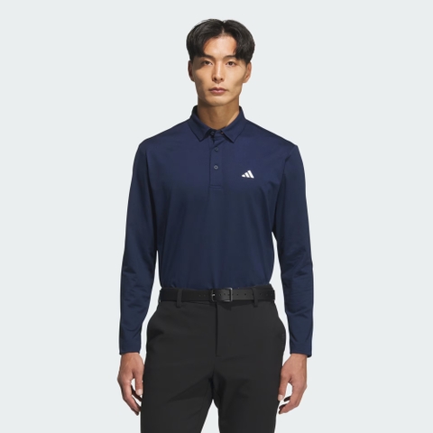 Áo Dài Tay Adidas Chính Hãng - Long-Sleeved Polo Shirt - Màu Navy | JapanSport JM7114