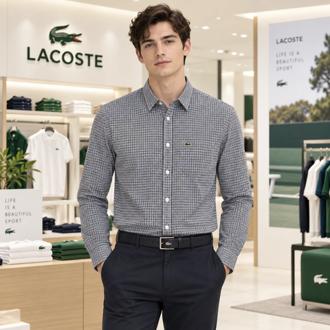 Áo Sơ Mi Lacoste Chính Hãng - Flannel Shirt - Màu Navy | JapanSport CH1885-51-KG2