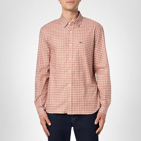 Áo Sơ Mi Lacoste Chính Hãng - Regular Fit Stretch Plaid Shirt - Màu | JapanSport CH1343-51-H2I