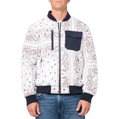 Áo Khoác Levi's Chính Hãng - Diamond Quilted Bomber Jacket - Màu trắng | JapanSport LM2MP433
