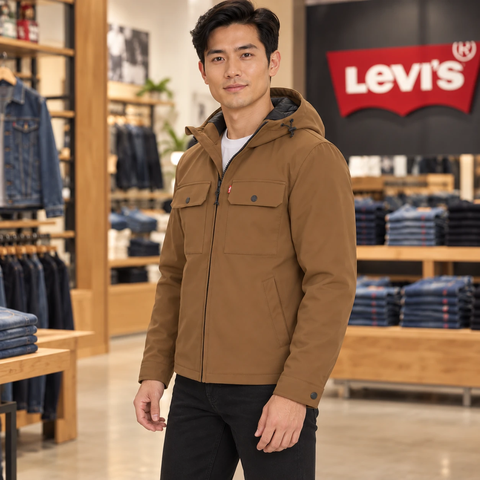 Áo Khoác Levi's Chính Hãng -  Men's Ripstop Softshell Jacket - Màu Nâu | JapanSport LM5RP136-brn