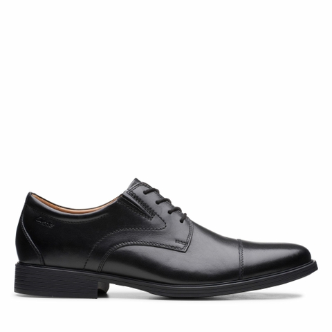 Giày Clark Nam Chính Hãng - Mens Clarks Whiddon Cap Oxford - Đen | JapanSport 261-52912