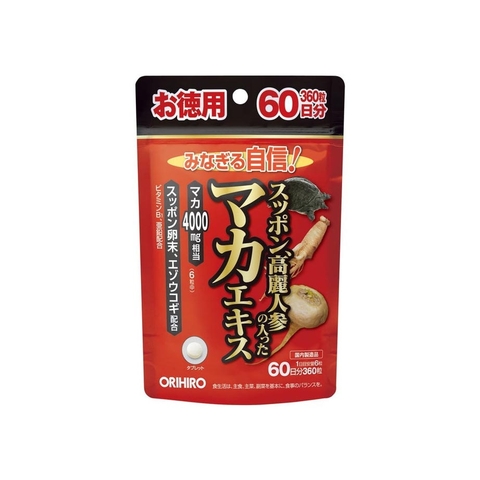 Viên uống Maca 4000 Orihiro 360 viên (60 ngày) | JapanSport