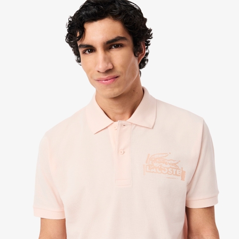 Áo Polo Lacoste Nam Chính hãng - L.12.12 Classic Fit Printed Pattern - Màu Hồng | JapanSport PH0285-51-GXI
