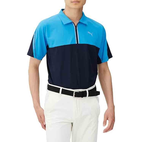 Áo Polo Puma chính hãng - golf PF Stretch - Xanh | JapanSport 627611-03