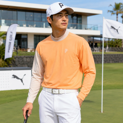 Áo Dài Tay Puma Chính hãng - PC Stretch Asymmetry Dài Tay – DryCELL Co Giãn, Thấm Hút Nhanh - Màu cam | JapanSport 630488-01