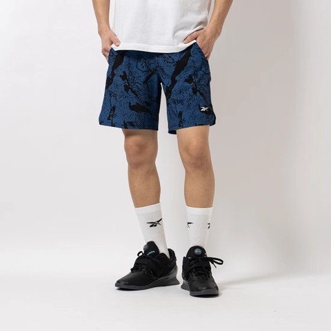 Quần Shorts Reebok Nam Chính Hãng - STRENGTH AOP SHORT 4.0 - Màu Xanh | JapanSport 100203890