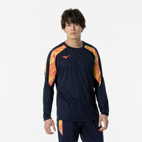 Áo Khoác Mizuno Chính Hãng - Long Sleeve Shirt - Màu Xanh | JapanSport  P2MAA506-14