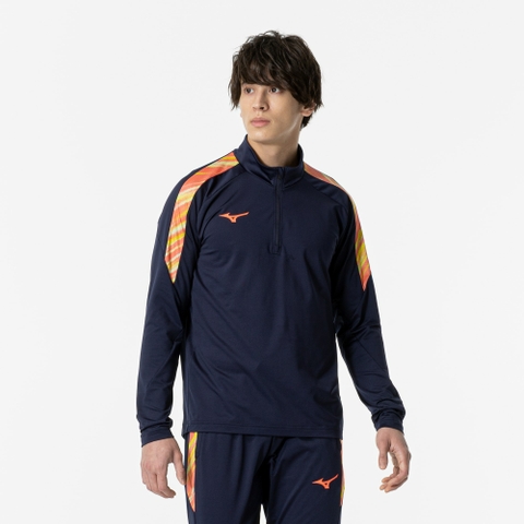 Áo Khoác Mizuno Chính Hãng - Stretch Fleece Shirt - Màu Xanh | JapanSport  P2MCA516-14