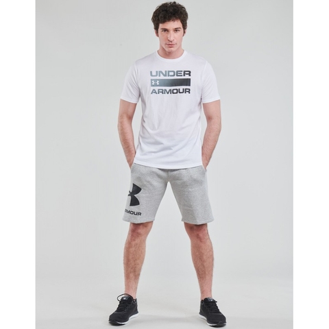 Quần Short Under Armour Nam Chính Hãng - Rival Fleece Big Logo Shorts - Màu Xám | JapanSport 1357118-011
