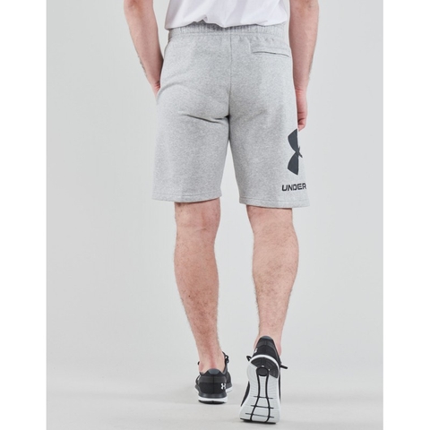 Quần Short Under Armour Nam Chính Hãng - Rival Fleece Big Logo Shorts - Màu Xám | JapanSport 1357118-011