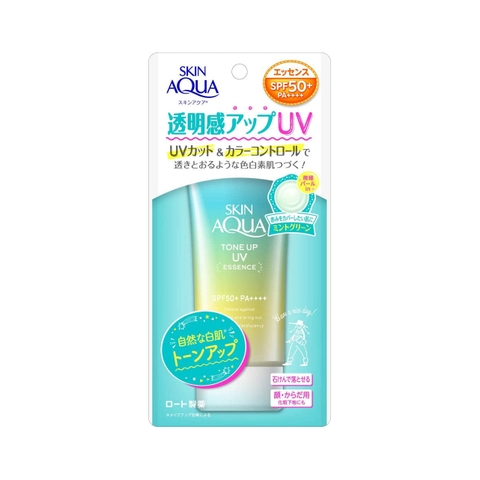 Kem Chống Nắng Skin Aqua Tone Up UV Essence SPF 50+ 80g - Mùi Hương Heartbeat Savon | JapanSport
