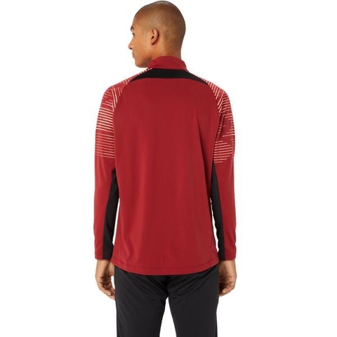 Áo Khoác Asics Chính Hãng - Soccer Stretch Half Zip - Màu Đỏ | JapanSport 2101A270-600