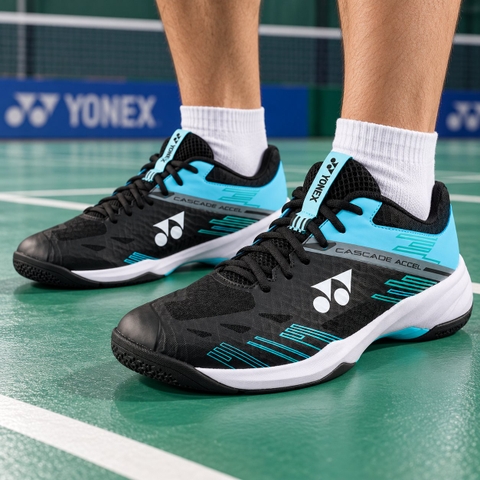 Giày Yonex Chính hãng - POWER CUSHION CASCADE ACCEL WIDE - Màu Đen/Xanh | JapanSport SHBCA1W-381