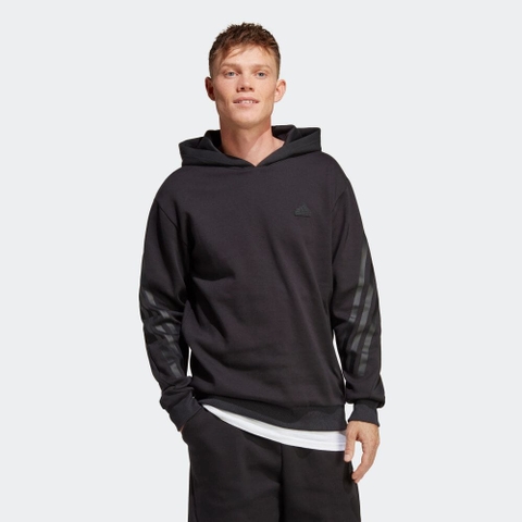 Áo HOODIE Adidas Nam Chính Hãng - Future Icons 3-Stripes Hoodie - Đen | JapanSport IC6740