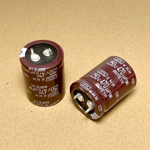 Tụ điện hóa 470uF 250V 470uF 250V470uF chính hãng NCC 25x35mm KMM 105C