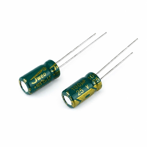 10 cái tụ điện hóa 100uF 25V 25V100uF 6.3x12mm