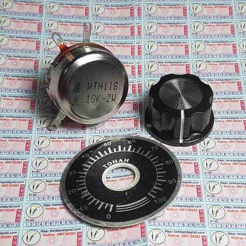 Chiết áp biến trở màng carbon WTH118 10K-2W 10KR 10Kohm 2W