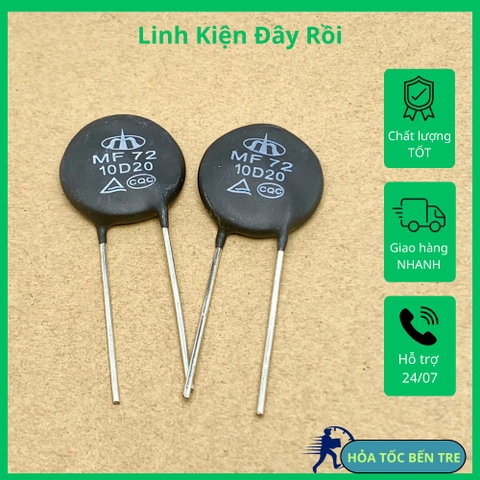 2 cái điện trở nhiệt NTC MF72 10D20