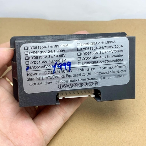 Đồng hồ màn hình hiển thị máy hàn LYD5135N-5 LYD5135V-5 79x42x27mm phạm vi 5/999 điện áp DC5V/150mA