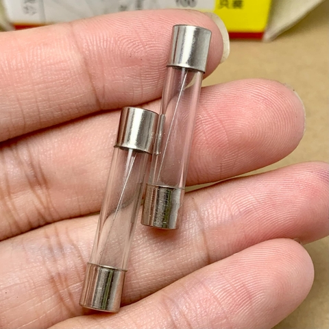 5 cái cầu chì ống thủy tinh 250V 1A kích thước 6x30mm