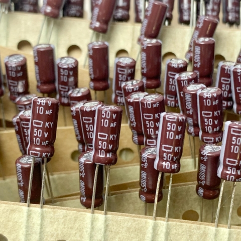10 sản phẩm tụ điện hóa KY 10uF 50V 50V10uF 5x11MM tần số cao tuổi thọ cao