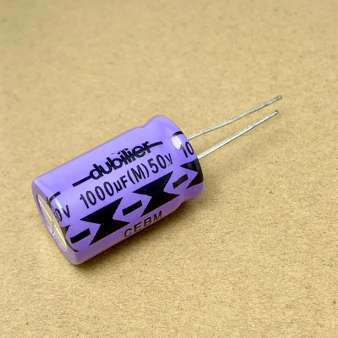 2 cái tụ điện hóa 50V 1000uF 50V1000uF hãng DUBILLIER CEBM kích thước 16x25mm