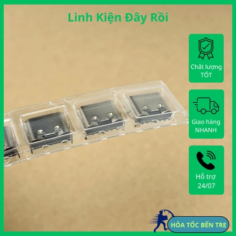 Jack rắc cổng sạc điện thoại 3.1 Ổ cắm SMD USB-3.1 Type-C giao diện truyền 6P HD cái 4 chân cố định 2 chiều