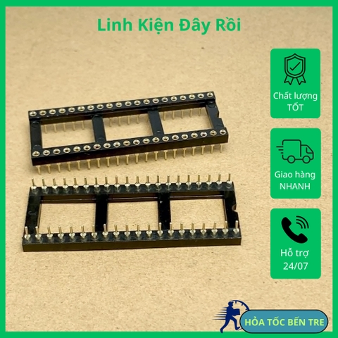Đế cắm IC 40 chân DIP-40 40P 40PIN 50x18mm chân đồng hàng tốt