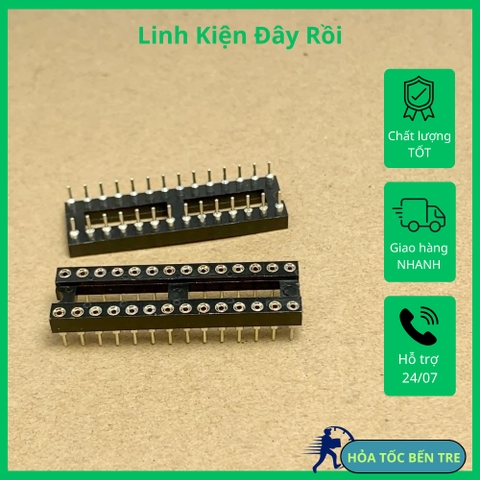 Đế cắm IC 28 chân DIP-28 28P 28PIN 36x10mm chân đồng hàng tốt