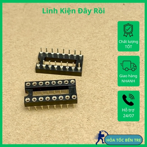 Đế cắm IC 16 chân DIP-16 16P 16PIN chân đồng hàng tốt