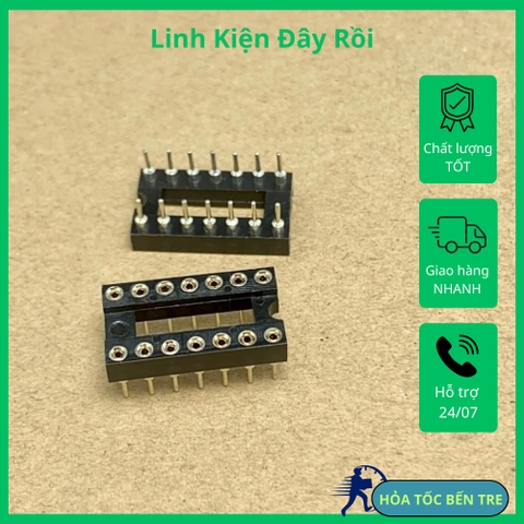Đế cắm IC 14 chân DIP-14 14P 14PIN chân đồng hàng tốt